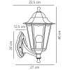 Ścienna lampa elewacyjna na zewnątrz Cardiff 74371003 IP44 latarnia czarny