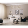 Futurystyczna lampa wisząca Provenza LED 132W 3000K do salonu złota