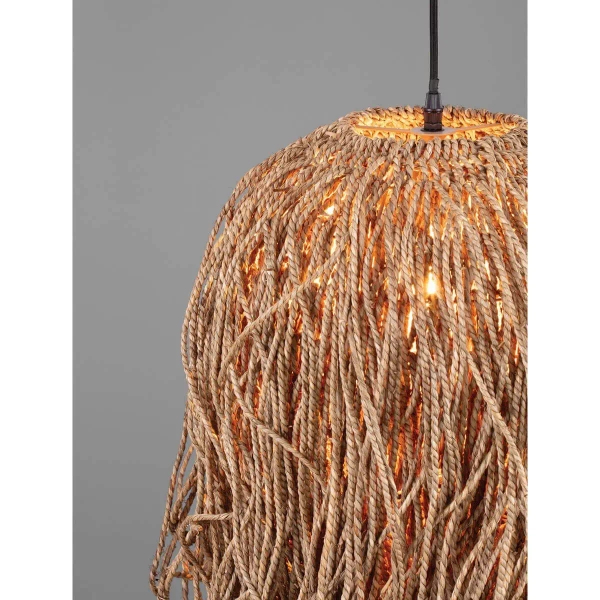 Zwisająca lampa nad stół JACINTO LE44522 do jadalni boho naturalna