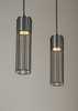 Srebrna lampa wisząca Fobia industrialny zwis druciaki