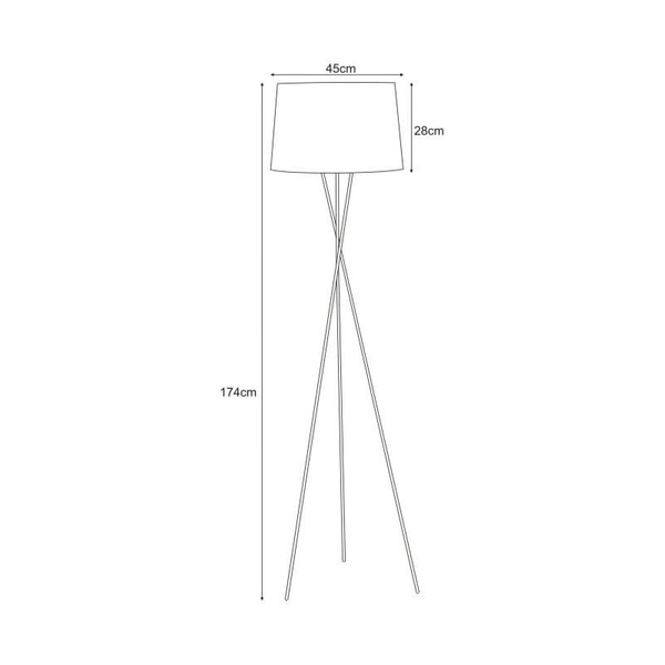 Salonowa lampa podłogowa Remi K-4353 z abażurem czarna