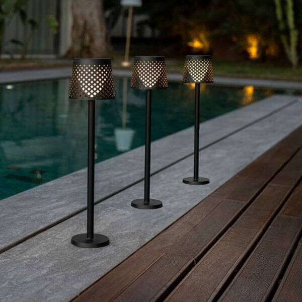 Wielofunkcyjna lampa solarna Greta LUMGRE080NXSWNW King Home IP65 czarny