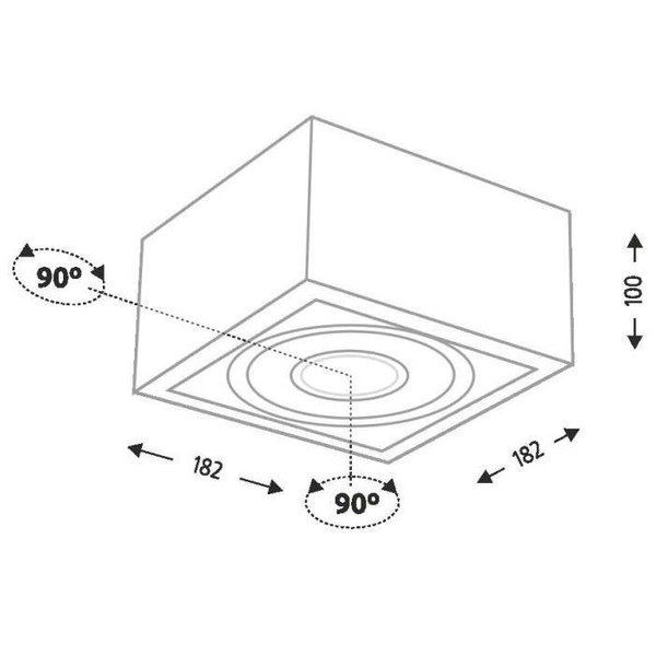 Sufitowa lampa spot UTO IL 1221 ShiloLED 10W metalowa z regulacją czarna