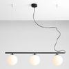 Szklana lampa wisząca BERYL 1006E_1 Aldex kule nowoczesne do jadalni białe