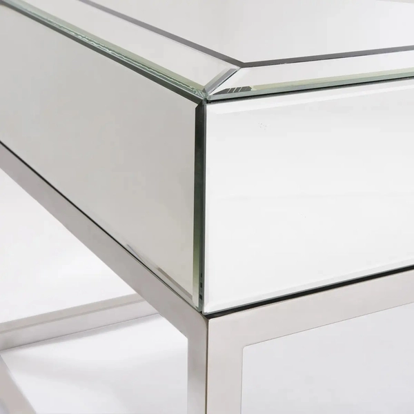 Stolik kawowy glamour Madion MD-CT1424S Cosmolight z szufladami biały