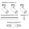 System szynowy ICE LP-732 3W WH SET Light Prestige metalowa OPRAWA zestaw listwa z reflektorkami biała