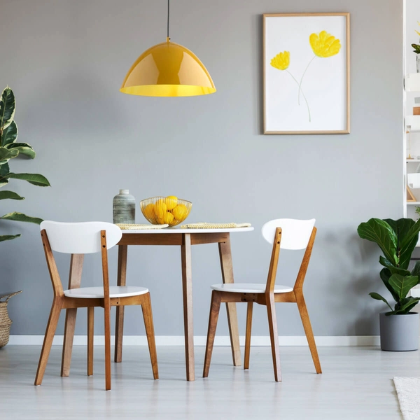 Lampa wisząca nad stół do kuchni Faro 10263 zwis kopuła żółta