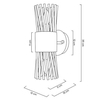 Szklana lampa na ścianę Lorenzo MSE010100338 Moosee metalowa kryształowa złota