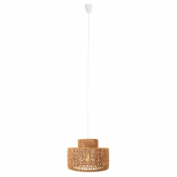 Lampa wisząca Raffle P0587 Maxlight boho pleciona do salonu eko biała