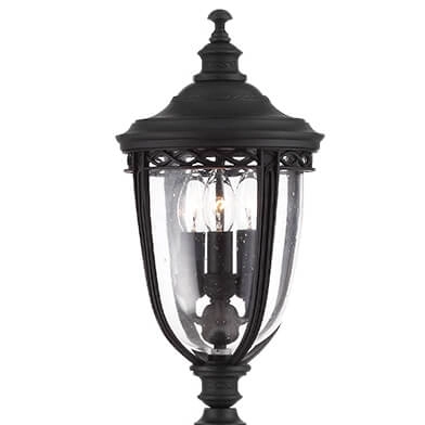 Ogrodowa lampa stojąca FE-EB4-M-BLK latarnia IP44 czarna