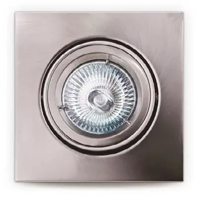 Sufitowa lampa wpust Fine H0040 kwadratowa do przedpokoju srebrny