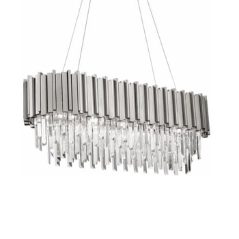 Salonowa lampa wisząca CGPIPORGANCRYSTLONG nad łóżko chrom