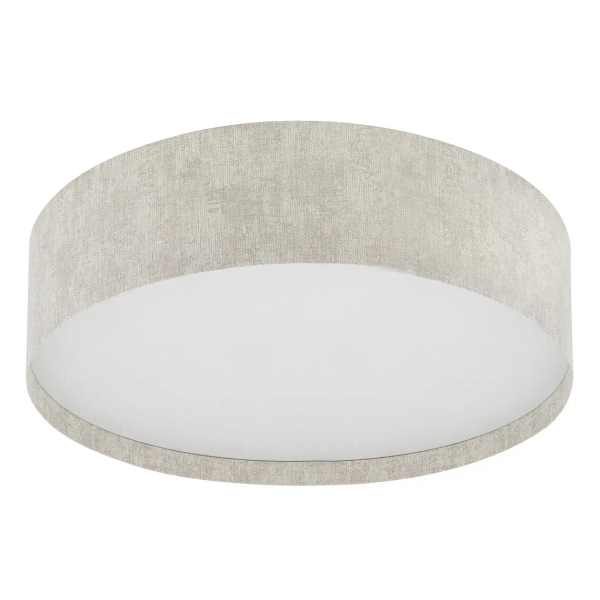 Tkaninowy plafon CEDRO 11672 do salonu okrągły beżowy
