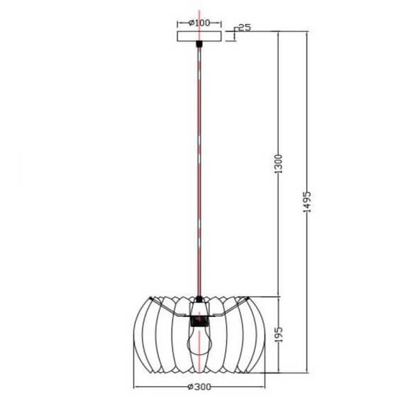 Pokojowa lampa wisząca Spencer 34445/30/36 szara