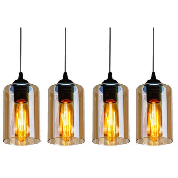 Wisząca lampa na listwie nad stół Bistro 34-00552 Candellux tuby czarne