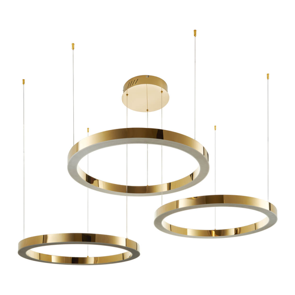 Lampa zwisająca CIRCLE DN924-60+80+100 gold LED 112W 3000K złoty