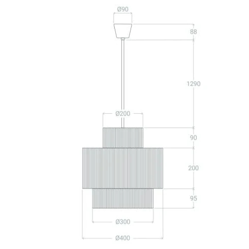 Salonowa lampa wisząca Boho ABR-LW14-BH-E27 Abruzzo tuba brązowy