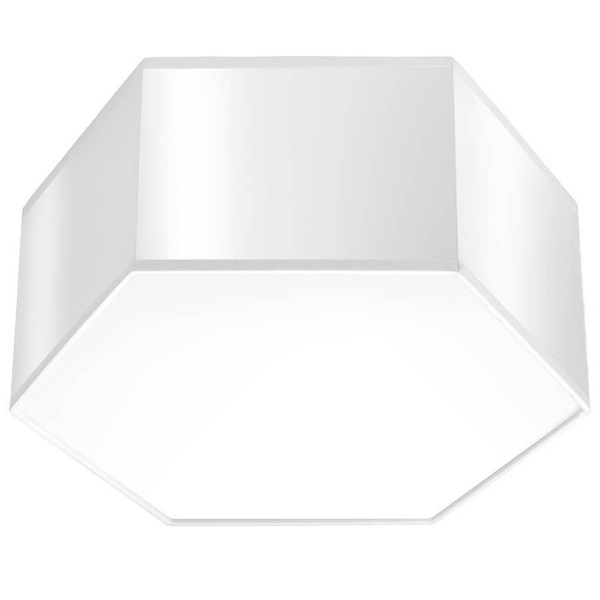 Biała lampa natynkowa SL.1057 nowoczesna do salonu heksagon