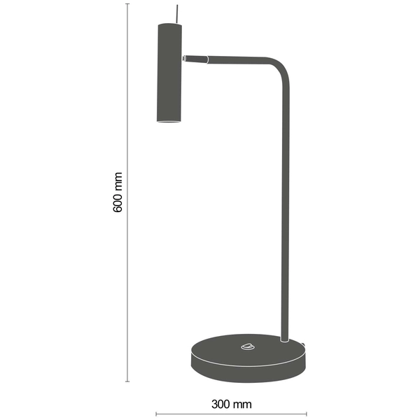 Lampa stołowa AMOS 0177 metalowa tuba regulowana do gabinetu biała złota