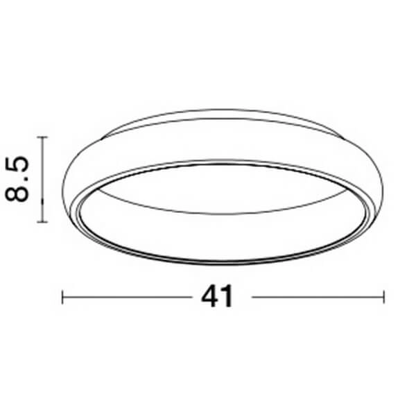 Sufitowa lampa minimalistyczna Tolu LED 32W 3000K plafon biały