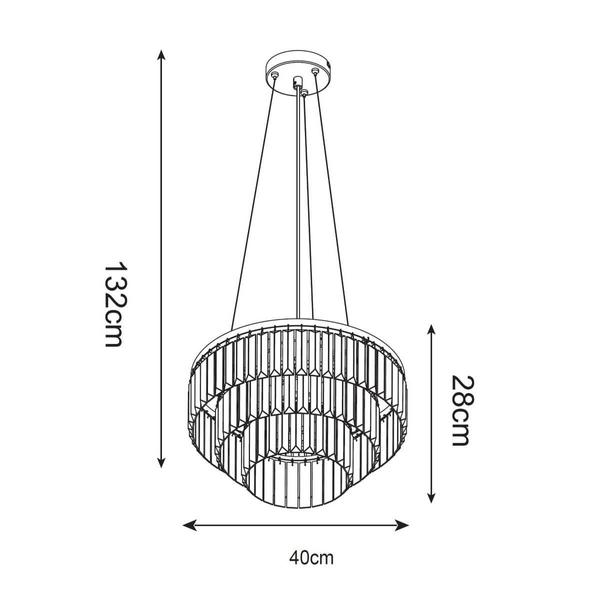 Pałacowa lampa wisząca Tifanny P17127-4 kryształowa przezroczysta