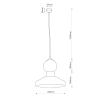 Wisząca lampa z ceramiki Tigali terakotowa 5243 1xE27 nad stół