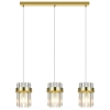 Lampa wisząca kryształowa Vetro LP-2910/3L GD potrójna nad stół złota