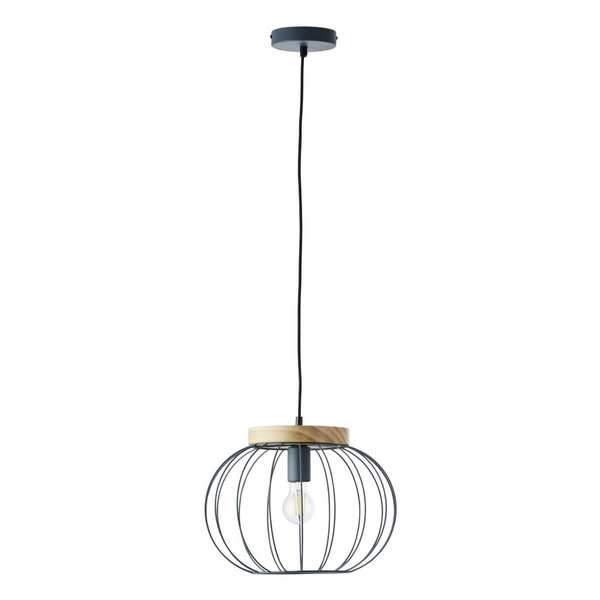 Lampa wisząca Sorana 99234/73 klatka druciana drewno turkusowa OUTLET