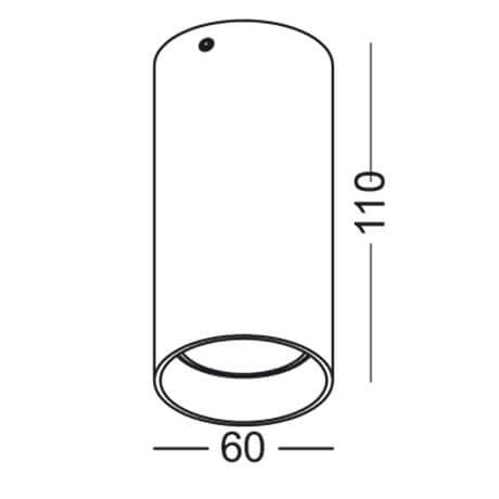 Lampa sufitowa punktowa Stala 301001002 Elkim kuchenna tuba biała