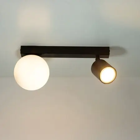 Nasufitowa lampa kula Tavira 41314 regulowana tuba biała czarna