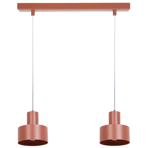 Podwójna wisząca lampa Rif 2 41157 do przedpokoju metalowa ceglana