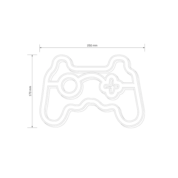 Dekoracyjna lampa ścienna NEON 327161 LED 3W RGB na baterie kolorowa