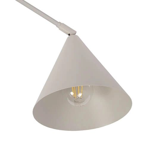 Regulowany kinkiet naścienny Galaxy 40939 Sigma stożek szary