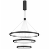 LAMPA wisząca IRUN LE41410 Luces Exclusivas okrąga OPRAWA metalowy ZWIS LED 108W 3000K pierścienie rings czarne