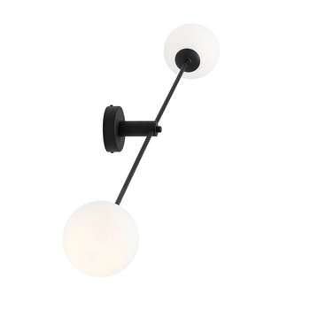 Regulowana lampa ścienna Ohio 1081D1 Aldex metalowy kinkiet czarny biały