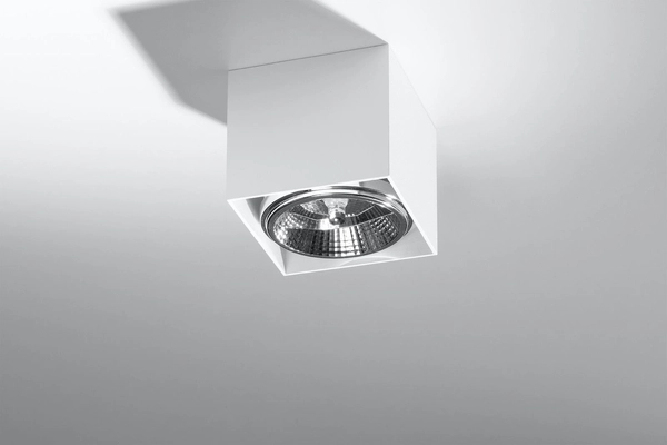 Spot LAMPA sufitowa SL.0698 metalowa OPRAWA kwadratowy downlight natynkowy biały
