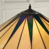 Podłogowa lampa witrażowa Dark Star 64041 z włącznikiem do jadalni brązowa