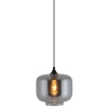 Loftowa lampa wisząca Vaso 6107797 szklana czarna przydymiona