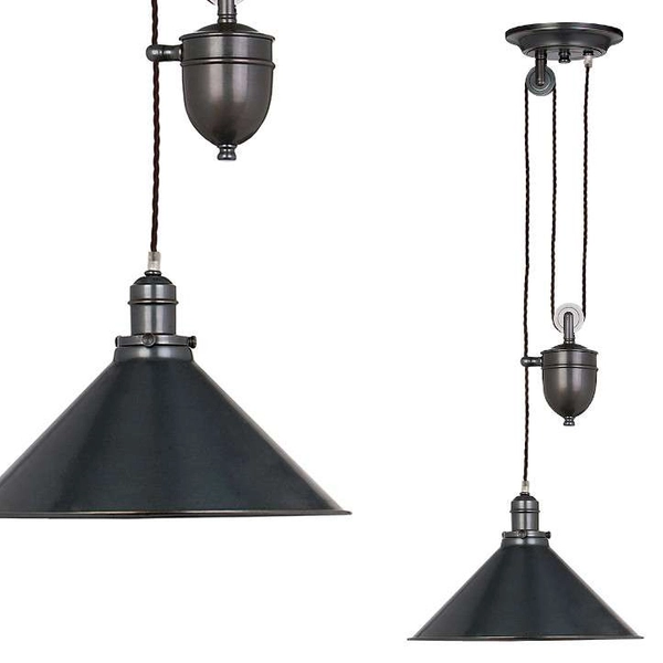 Loftowa LAMPA wisząca PROVENCE PV-P-OB Elstead skandynawska OPRAWA metalowa ZWIS industrialny brąz