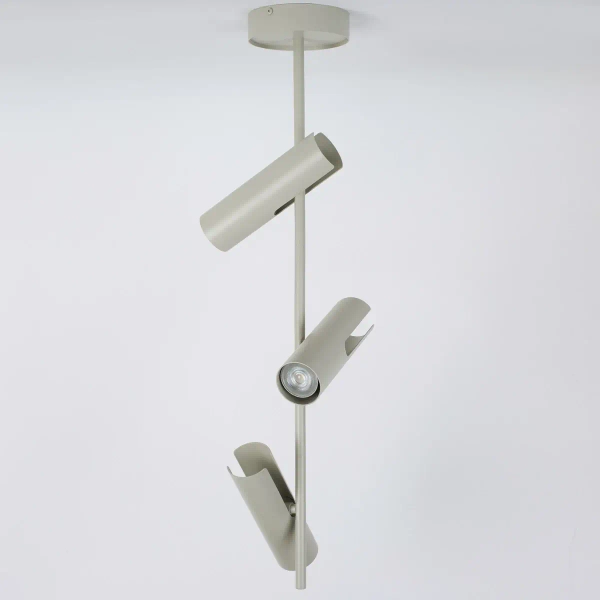 Regulowana lampa sufitowa Leda 3 41153 tubki szare beżowe