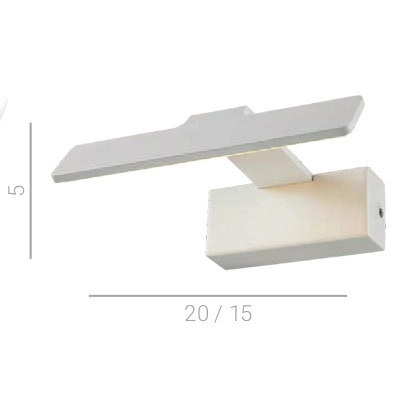 Kinkiet LAMPA ścienna CORTO MB1040S Italux metalowa OPRAWA listwa LED 6W 3000K galeryjka nad obraz biała