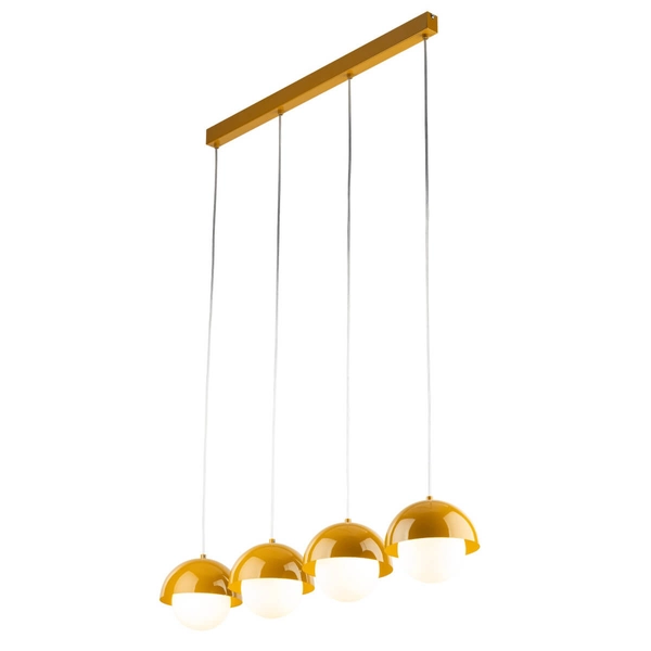 Lampa wisząca na belce Bono 10267 kuchenna bubbles biała żółta