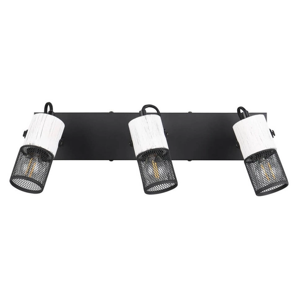 Sypialniana lampa sufitowa Tosh 804300334 metalowe tuby czarna biała