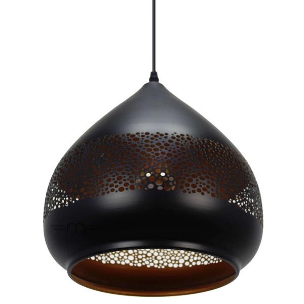 LAMPA wisząca KAIA 2278 Rabalux ażurowa OPRAWA orientalny zwis czarny złoty