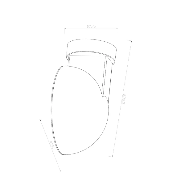 Elewacyjny kinkiet ścienny Clarso 2418211003 IP44 czarny