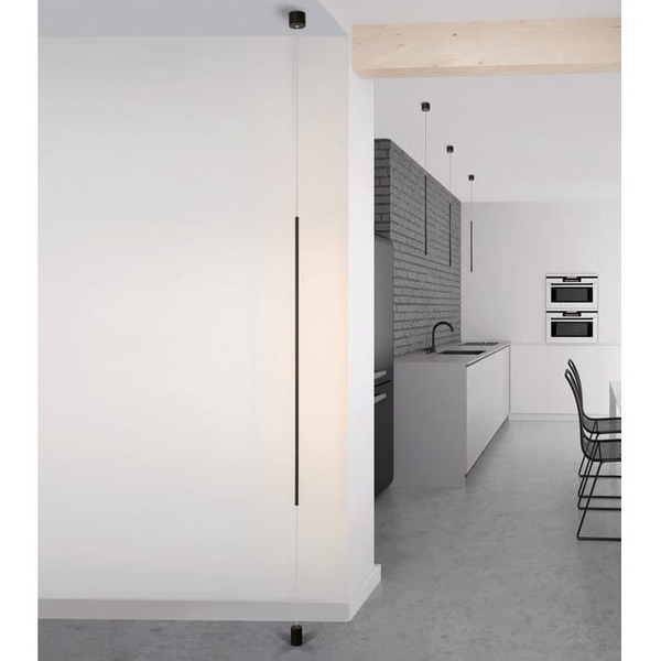 LAMPA sufitowo Podłogowa BUGA LE41360 Luces Exclusivas metalowa OPRAWA zwis LED 20W 3000K z mocowaniem do podogi czarny