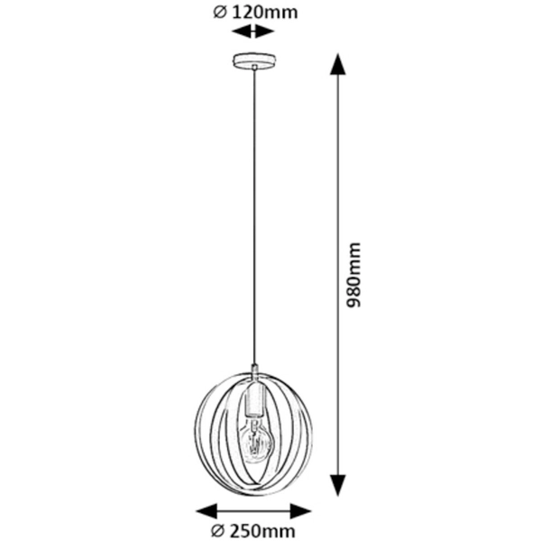 Wisząca lampa jadalniana Cortado 5360 czarna klatka nad stół rings