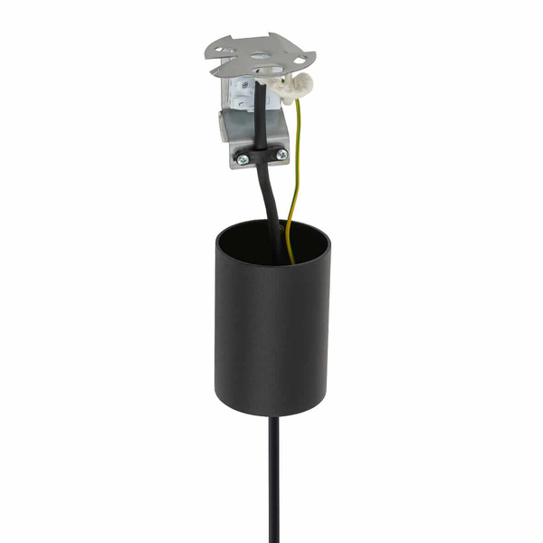 Lampa wisząca Haiti 11168 japandi klatka siatka kosz bambusowa czarna