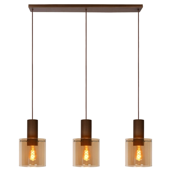 Lampa zwis nad wyspę TOLEDO 74405/03/62 Lucide miedziana bursztynowa