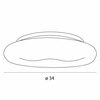 Okrągła lampa sufitowa Duo C0233 LED 10W 3000K round szklana biała